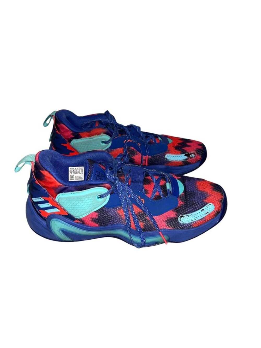 Adidas D.O.N. Issue 3 Sonic Ink/Pulse Aqua/Solar Athletic Basketball Shoes Sz 13